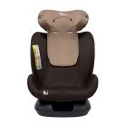 Scaun auto Mama Kiddies Nova Luxe i-Size, fixare cu centura de siguranță – maro (40–150 cm) + CADOU pernă de călătorie