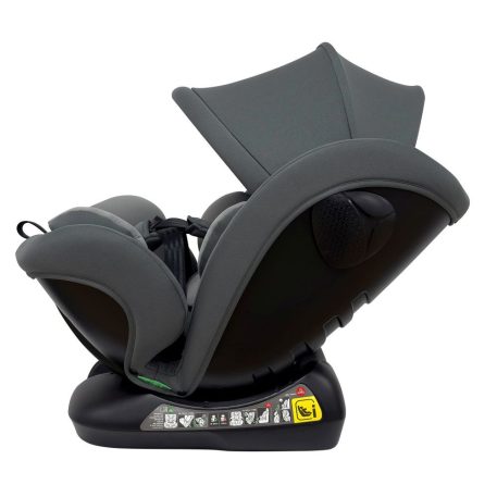 Scaun auto Mama Kiddies Nova Luxe i-Size, fixare cu centura de siguranță – culoare gri închis (40–150 cm) + CADOU pernă de călătorie