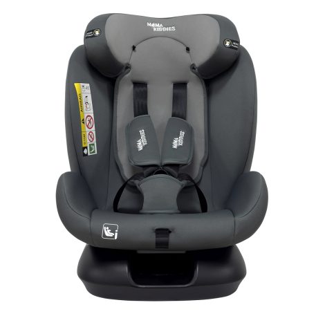 Scaun auto Mama Kiddies Nova Luxe i-Size, fixare cu centura de siguranță – culoare gri închis (40–150 cm) + CADOU pernă de călătorie