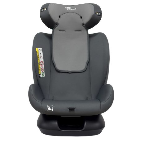 Scaun auto Mama Kiddies Nova Luxe i-Size, fixare cu centura de siguranță – culoare gri închis (40–150 cm) + CADOU pernă de călătorie