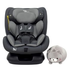   Scaun auto Mama Kiddies Nova Luxe i-Size, fixare cu centura de siguranță – culoare gri deschis (40–150 cm) + CADOU pernă de călătorie