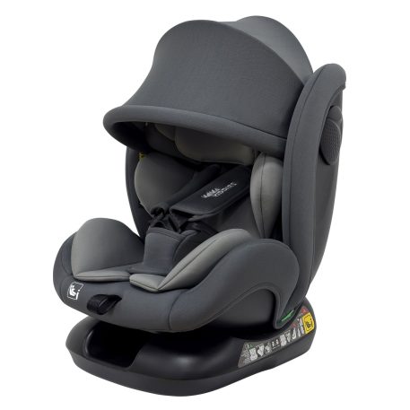 Scaun auto Mama Kiddies Nova Luxe i-Size, fixare cu centura de siguranță – culoare gri deschis (40–150 cm) + CADOU pernă de călătorie