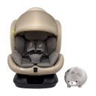 Scaun auto Mama Kiddies Nova Luxe i-Size, fixare cu centura de siguranță – culoare bej (40–150 cm) + CADOU pernă de călătorie