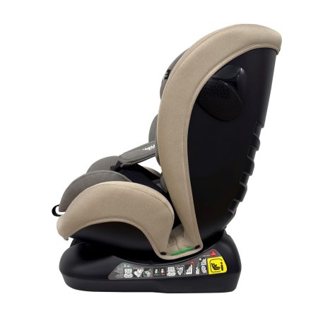 Scaun auto Mama Kiddies Nova Luxe i-Size, fixare cu centura de siguranță – culoare bej (40–150 cm) + CADOU pernă de călătorie