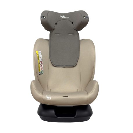 Scaun auto Mama Kiddies Nova Luxe i-Size, fixare cu centura de siguranță – culoare bej (40–150 cm) + CADOU pernă de călătorie