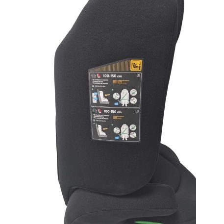 Mama Kiddies i-Fix Grand scaun auto de siguranță 2 în 1 (100–150 cm) în culoare neagră