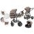 Cărucior multifuncțional 3în1 Mama Kiddies Evening Star cu accesorii, în culoare bej-maro + Cadou