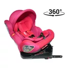 Scaun auto de siguranță Mama Kiddies Champion cu ISOFIX, rotativ 360° (0-36 kg)  roșu cu copertină cadou (certificat TUV)