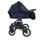 Cărucior Mama Kiddies Gino albastru echipat cu plasă de țânțari.