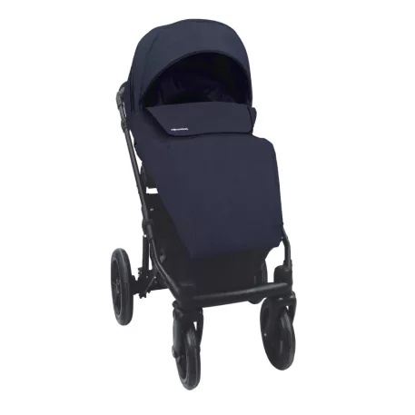 Cărucior Mama Kiddies Gino albastru cu sac de picioare.