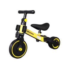   Tricicletă transformabilă în bicicletă de alergat Mama Kiddies Ethan MultiTrike 2 în 1, culoare galbenă