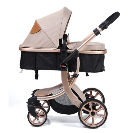 Cărucior 2în1 Mama Kiddies Sun Gold bej cu accesorii
