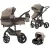 Mama Kiddies® Evening Star Black Edition este un cărucior multifuncțional 3 în 1, în culoarea bej-maro. Vine cu accesorii și un cadou inclus.