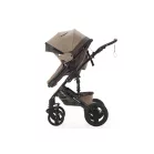 Cărucior Mama Kiddies Evening Star Black Edition bej-maro cu parte sport.
