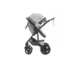 Cărucior sport Mama Kiddies Evening Star Black Edition gri cu spătar reglabil.