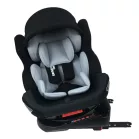 Scaun auto de siguranță Mama Kiddies Champion cu ISOFIX, rotativ 360° (0-36 kg)  gri deschis cu copertină cadou (certificat TUV)