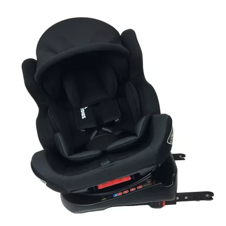 Scaun auto de siguranță Mama Kiddies Champion cu ISOFIX, rotativ 360° (0-36 kg) gri închis cu copertină cadou (certificat TUV)
