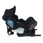 Scaun auto de siguranță Mama Kiddies Champion cu ISOFIX, rotativ 360° (0-36 kg) gri închis cu copertină cadou (certificat TUV)