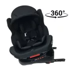 Scaun auto de siguranță Mama Kiddies Champion cu ISOFIX, rotativ 360° (0-36 kg) gri închis cu copertină cadou (certificat TUV)
