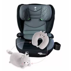   Scaun auto de siguranță Mama Kiddies® i-Fix Corsica (100–150 cm) gri deschis + Cadou