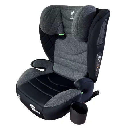 Scaun auto de siguranță Mama Kiddies i-Fix Corsica (100–150 cm) gri închis + Cadou