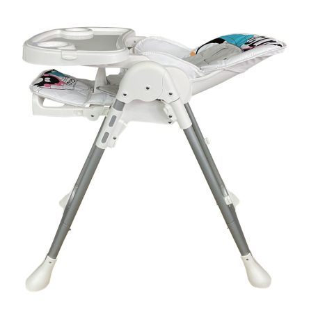 Mama Kiddies ProComfort NewLine scaun de masă multifuncțional, alb cu model de pinguin  + Cadou