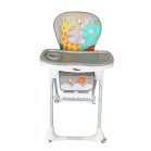 Mama Kiddies Star fehér-szürke multifunkciós etetőszék zsiráfos mintával