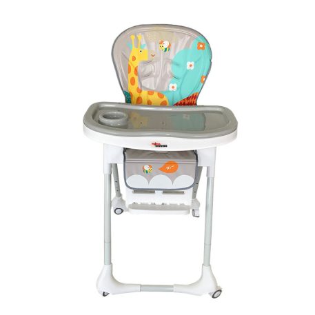 Mama Kiddies Star fehér-szürke multifunkciós etetőszék zsiráfos mintával