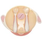 Farfurie cu ventuză, capac și tacâmuri