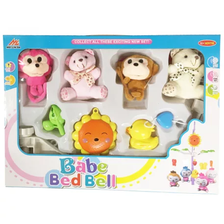 Jucărie muzicală rotativă din pluș – Maimuță și ursuleț