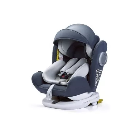 Scaun auto de siguranță Mama Kiddies Murphy cu ISOFIX, rotativ 360° (0-36 kg) culoare grey cu copertină cadou (certificat TUV)