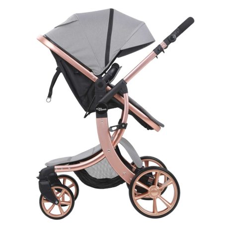 Mama Kiddies Sun Grey ELITE 3 în 1 – cărucior pentru copii disponibil în culoarea gri deschis, echipat cu accesorii + cadou