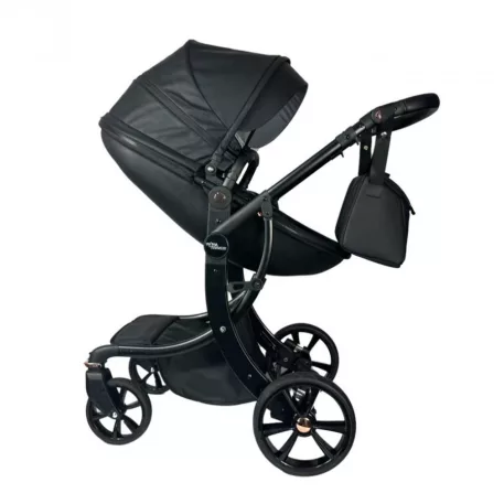 Mama Kiddies New York cărucior multifuncțional 3-în-1 cu accesorii, culoare neagră + cadou