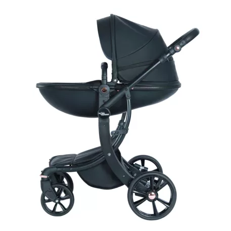 Mama Kiddies New York cărucior multifuncțional 3-în-1 cu accesorii, culoare neagră + cadou