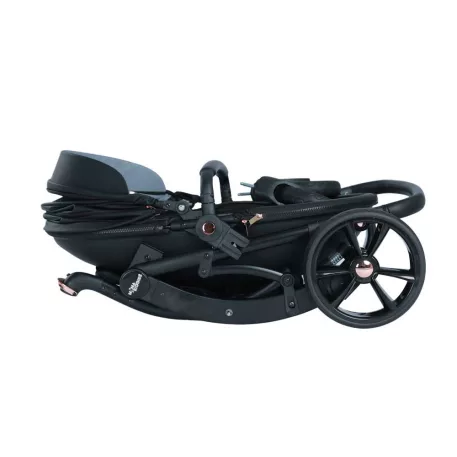 Mama Kiddies New York cărucior multifuncțional 3-în-1 cu accesorii, culoare neagră + cadou