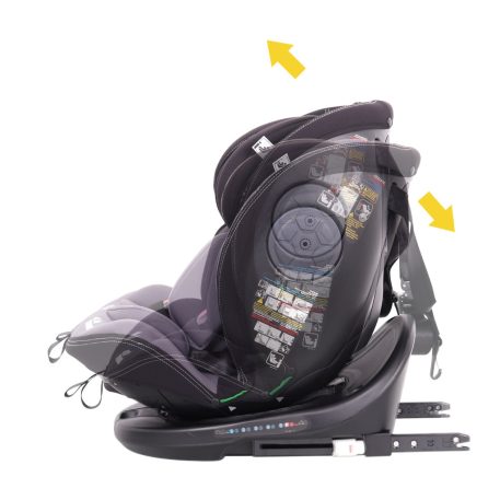 Scaun auto de siguranță ISOFIX 360° rotativ Mama Kiddies iSize Power GT2 (40-150 cm) în culoare albastră, cu cadou – parasolar