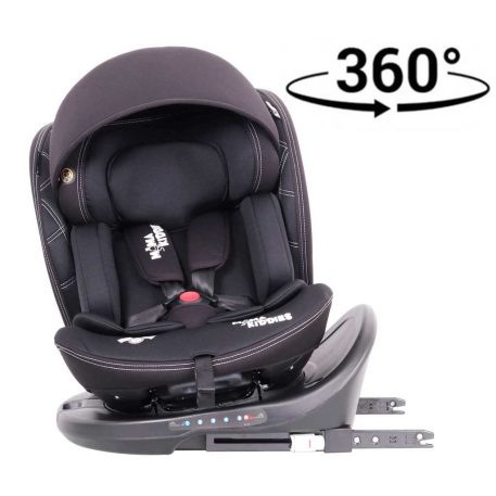 Scaun auto de siguranță ISOFIX 360° rotativ Mama Kiddies iSize Power GT2 (40-150 cm) în culoare albastră, cu cadou – parasolar