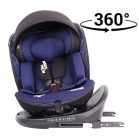 Scaun auto de siguranță ISOFIX 360° rotativ Mama Kiddies iSize Power GT2 (40-150 cm) în culoare albastră, cu cadou – parasolar