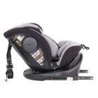 Scaun auto de siguranță ISOFIX 360° rotativ Mama Kiddies iSize Power GT2 (40-150 cm) în culoare gri, cu cadou – parasolar