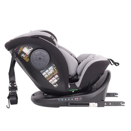 Scaun auto de siguranță ISOFIX 360° rotativ Mama Kiddies iSize Power GT2 (40-150 cm) în culoare gri, cu cadou – parasolar