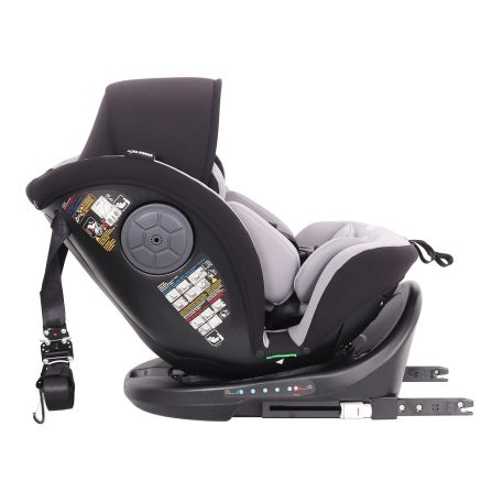 Scaun auto de siguranță ISOFIX 360° rotativ Mama Kiddies iSize Power GT2 (40-150 cm) în culoare gri, cu cadou – parasolar