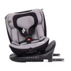 Scaun auto de siguranță ISOFIX 360° rotativ Mama Kiddies iSize Power GT2 (40-150 cm) în culoare gri, cu cadou – parasolar