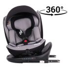 Scaun auto de siguranță ISOFIX 360° rotativ Mama Kiddies iSize Power GT2 (40-150 cm) în culoare gri, cu cadou – parasolar