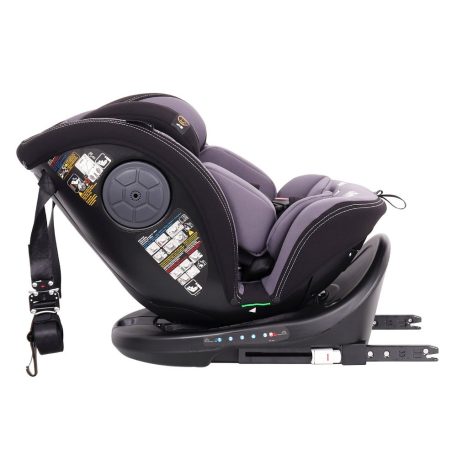 Scaun auto de siguranță ISOFIX 360° rotativ Mama Kiddies iSize Power GT2 (40-150 cm) în culoare gri închis, cu cadou – parasolar