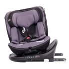 Scaun auto de siguranță ISOFIX 360° rotativ Mama Kiddies iSize Power GT2 (40-150 cm) în culoare gri închis, cu cadou – parasolar