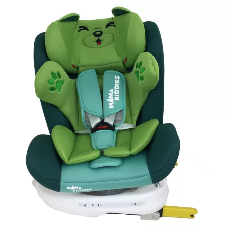 Black November - Scaun auto de siguranță Mama Kiddies Murphy cu ISOFIX, rotativ 360° (0-36 kg) culoare green cu copertină cadou (certificat TUV)