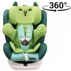 Black November - Scaun auto de siguranță Mama Kiddies Murphy cu ISOFIX, rotativ 360° (0-36 kg) culoare green cu copertină cadou (certificat TUV)
