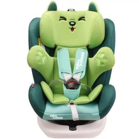 Black November - Scaun auto de siguranță Mama Kiddies Murphy cu ISOFIX, rotativ 360° (0-36 kg) culoare green cu copertină cadou (certificat TUV)