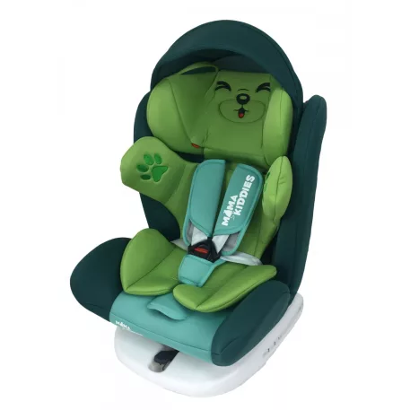 Black November - Scaun auto de siguranță Mama Kiddies Murphy cu ISOFIX, rotativ 360° (0-36 kg) culoare green cu copertină cadou (certificat TUV)