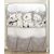 Mama Kiddies Baby Bear organizator cu buzunare, gri cu model de ursuleț polar